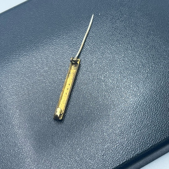 Victorian etched flowers seed pearl gold filled bar brooch pin c clasp antique - Picture 8 of 12